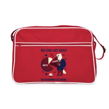 The state eats first - Retro Bag - red/white - Front