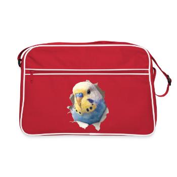 Budgerigar - Retro Bag - red/white - Front