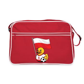 Poland Football Fan Shirt for Proud Fans - Retro Bag - red/white - Front