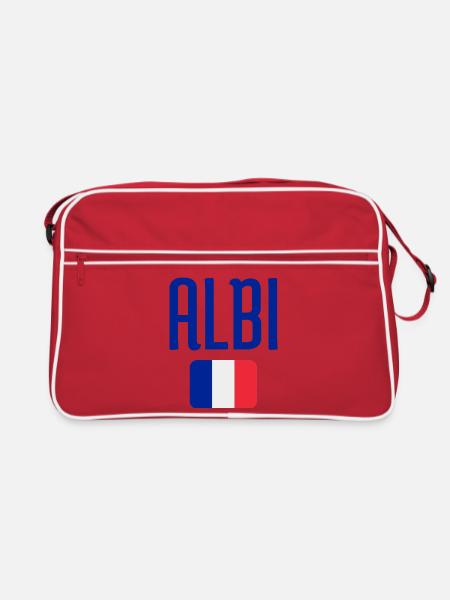 Albi France Flag Emblem - Retro Bag - red/white - Front