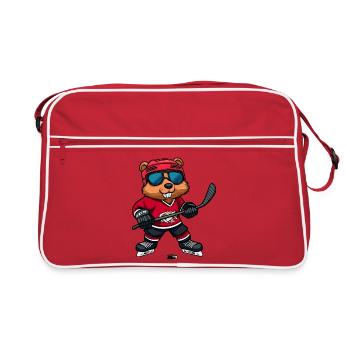 Biber Eishockey - Retro Tasche - Rot/Weiß - Vorne