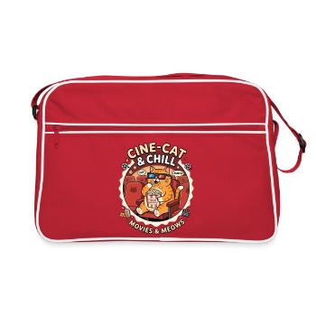Films Cine Cat Chill Miaule - Sac Retro - rouge/blanc - Devant