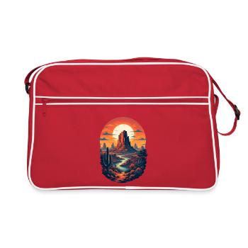 Canyon au coucher de soleil - Sac Retro - rouge/blanc - Devant