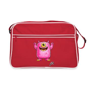 One-Eyed Pink Monster - Retro Bag - red/white - Front