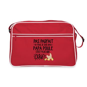 Poulet et poussins pastel - Sac Retro - rouge/blanc - Devant