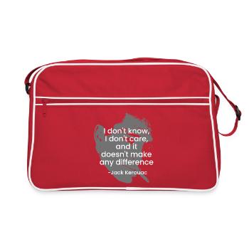 Jack Kerouac Quote - Retro Bag - red/white - Front
