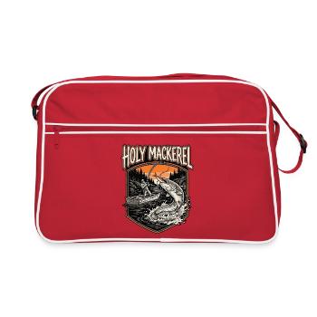 Heilige Makrele - Retro Tasche - Rot/Weiß - Vorne