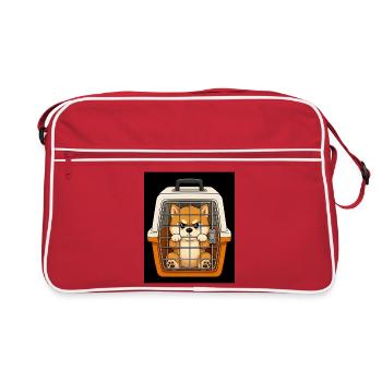 Grummelhund im Kofferbox-Design - Sac Retro - rouge/blanc - Devant