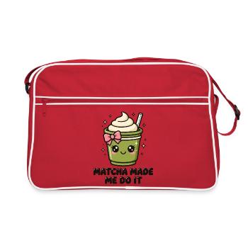 Le matcha m’a fait le faire Kawaii matcha - Sac Retro - rouge/blanc - Devant