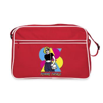 Femme Fatale Pop Art - Retro Bag - red/white - Front