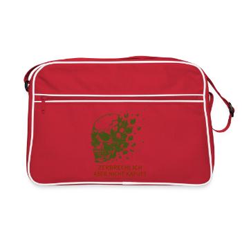 Zerbrechlich, aber nicht kaputt - Retro Tasche - Rot/Weiß - Vorne