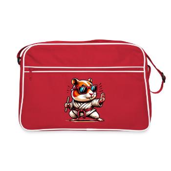 Maître d’arts martiaux Cool Hamster - Sac Retro - rouge/blanc - Devant