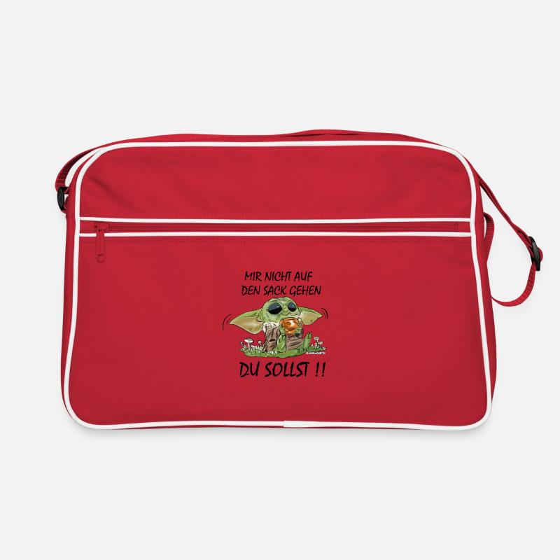 Mir nicht auf den Sack gehen du sollst - Retro Tasche - Rot/Weiß