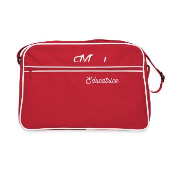 Madame Educatrice cadeau - Sac Retro - rouge/blanc - Devant