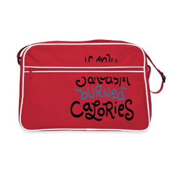 If sarcasm only burned calories - Retro Bag - red/white - Front