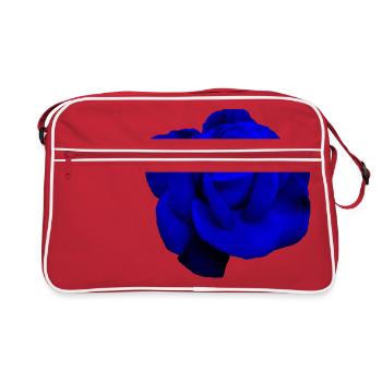 Blaue Rose - Retro Tasche - Rot/Weiß - Vorne