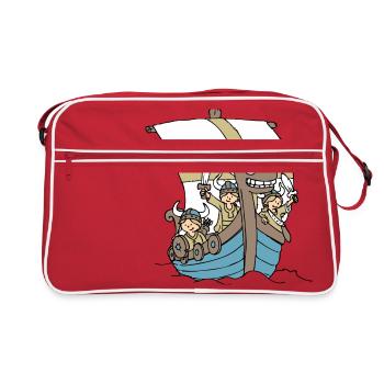 Viking Boat front - Sac Retro - rouge/blanc - Devant