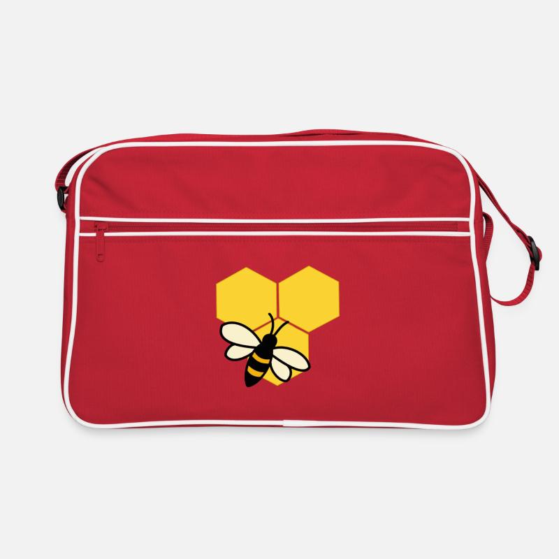 Bee on a honeycomb Retro Bag