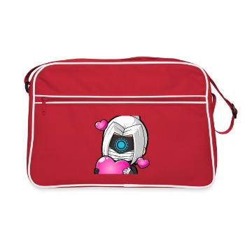 Cyber Ninja Coeur Amour - Sac Retro - rouge/blanc - Devant
