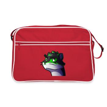 Wolf Neon Graphic - Retro Bag - red/white - Front