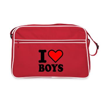 I love boys - Sac Retro - rouge/blanc - Devant