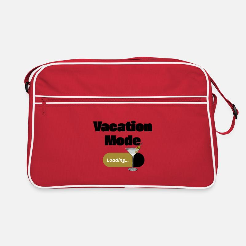 Vacation Mode On – Martini with loading bar (dark) Retro Bag
