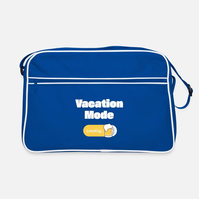 Vacation Mode On – Bier mit Ladebalken (hell) Retro Tasche
