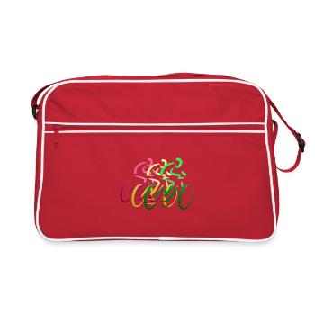 Bike Race rouge jaune vert - Sac Retro - rouge/blanc - Devant