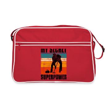 Curling is my Superpower Curler Eisstockschießen - Retro Bag - red/white - Front