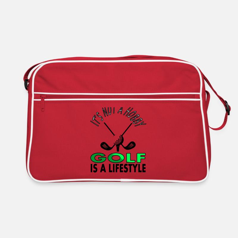 Golf spielen Golfspieler Golfschläger Golfball Retro Tasche