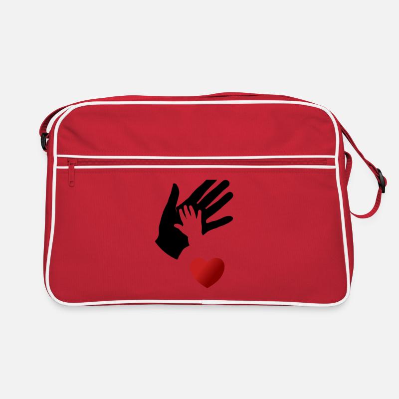 Mutter und Kind Mutterschaft Muttermilch Geschenk - Retro Tasche - Rot/Weiß