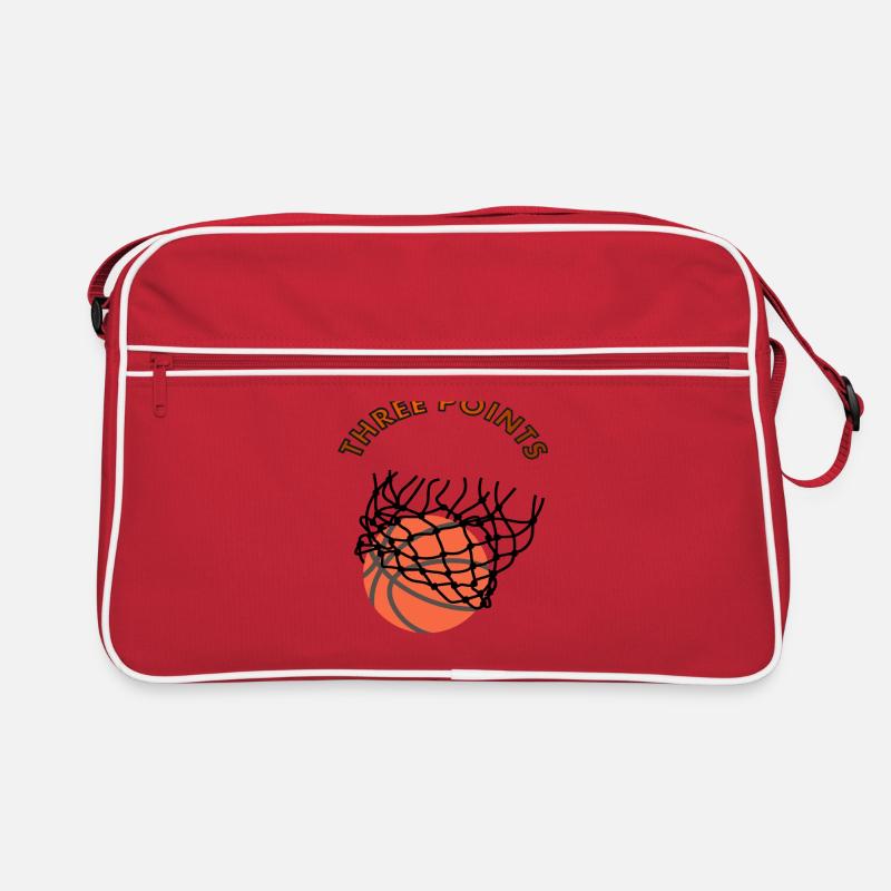 Les basketteurs jouent trois points Sac Retro