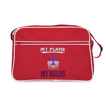 Mon avion mes règles volent cadeau - Sac Retro - rouge/blanc - Devant