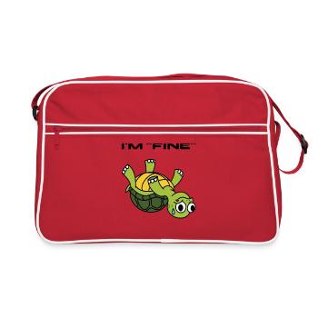 J’adore le cadeau d’amoureux des animaux de compagnie de tortue - Sac Retro - rouge/blanc - Devant