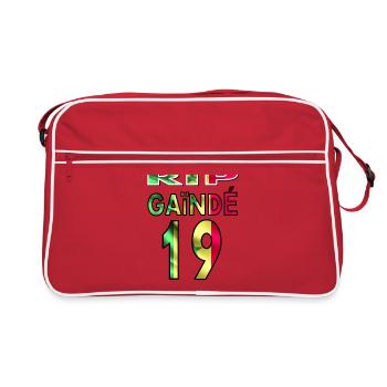 Né au Sénégal numéro 19 drapeau sénégalais - Sac Retro - rouge/blanc - Devant