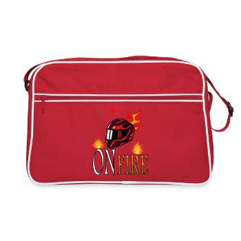 Motorcycling Motorcycle Helmet Cascade Stunt Gift - Retro Bag - red/white - Front