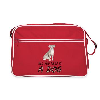 Chien Dresseur de Chien Ami Chien - Sac Retro - rouge/blanc - Devant