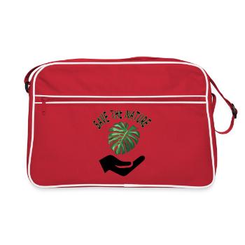 Nature Conservation Nature Lovers Nature Climate Gift - Retro Bag - red/white - Front