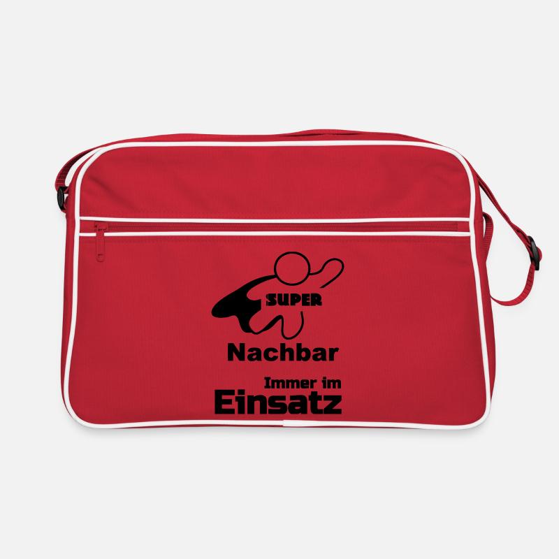 Super Nachbar Geschenk Retro Tasche