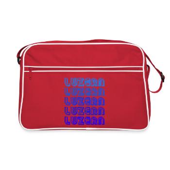 Luzern Gradient Schriftzug - Retro Tasche - Rot/Weiß - Vorne