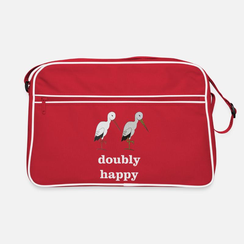 cigogne doublement heureuse Sac Retro