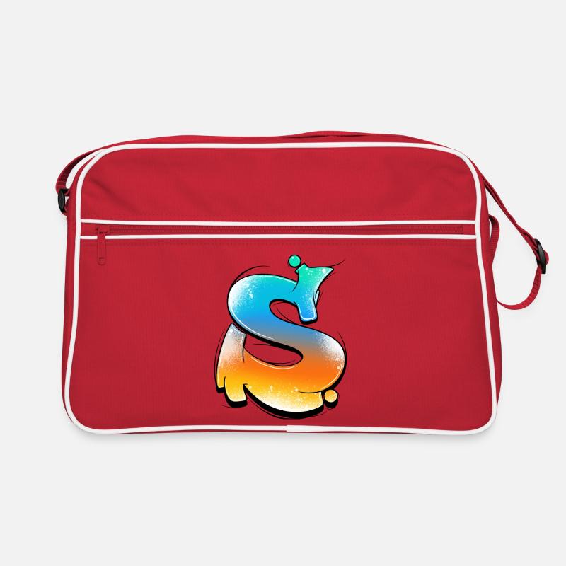S-Farbverlauf Neon Spritzer Retro Tasche