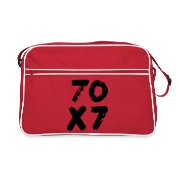 70x7: Pardon infini - Evangile de Matthieu - Sac Retro - rouge/blanc - Devant