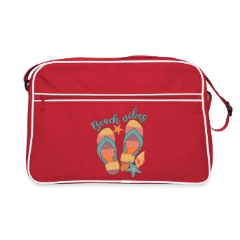 Ambiance de plage - Sac Retro - rouge/blanc - Devant