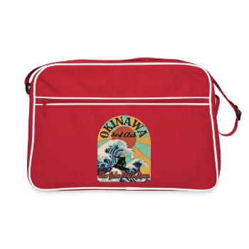 Okinawa Surf Club (en détresse) - Sac Retro - rouge/blanc - Devant