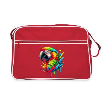 Perroquet - Sac Retro - rouge/blanc - Devant