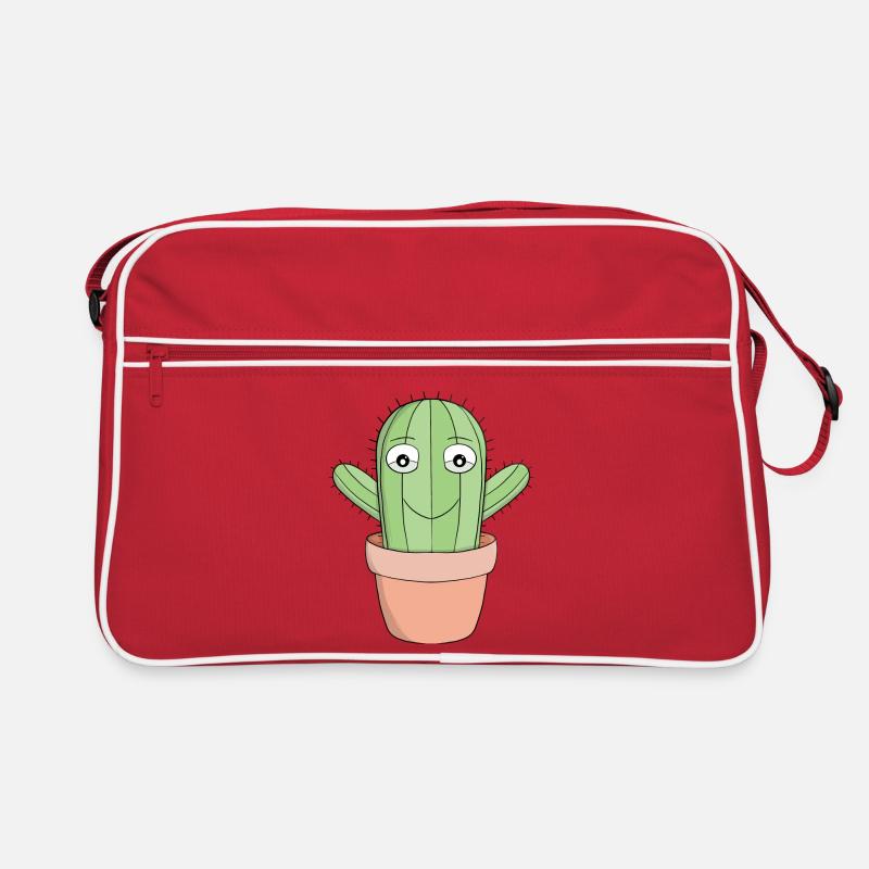 A cute smiling cactus Retro Bag