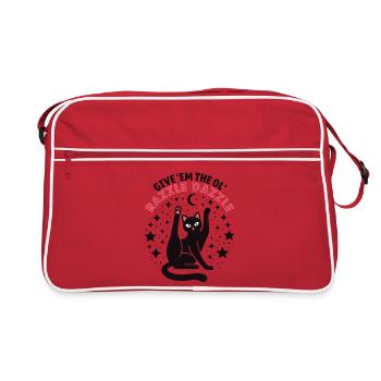 Funny cat: Give Them The Ol' Razzle Dazzle - Retro Bag - red/white - Front