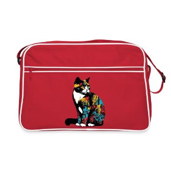 Chat - Sac Retro - rouge/blanc - Devant