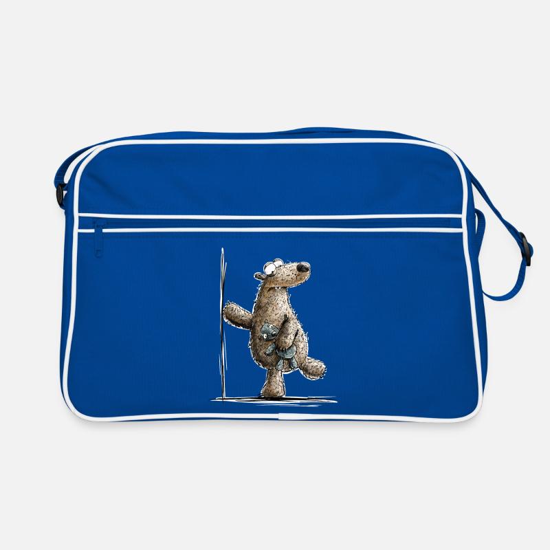 Drolliger Brauner Bär Mit Kuscheltier Retro Tasche